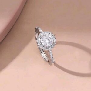 Cubic Zirconia Fashion Ring Silver Plated